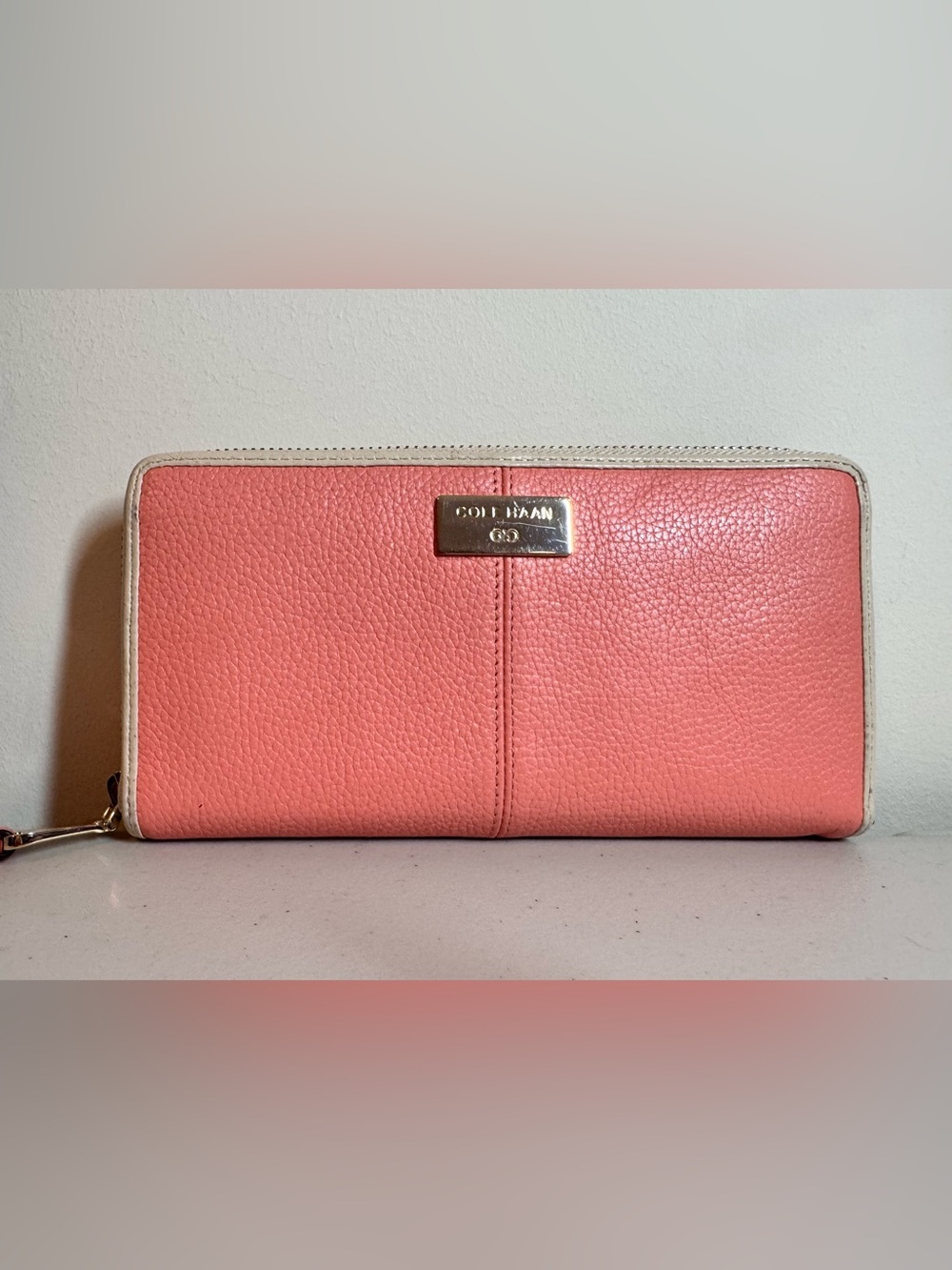 Cole Haan Kiera Zip-Around Leather Wallet in Nectar